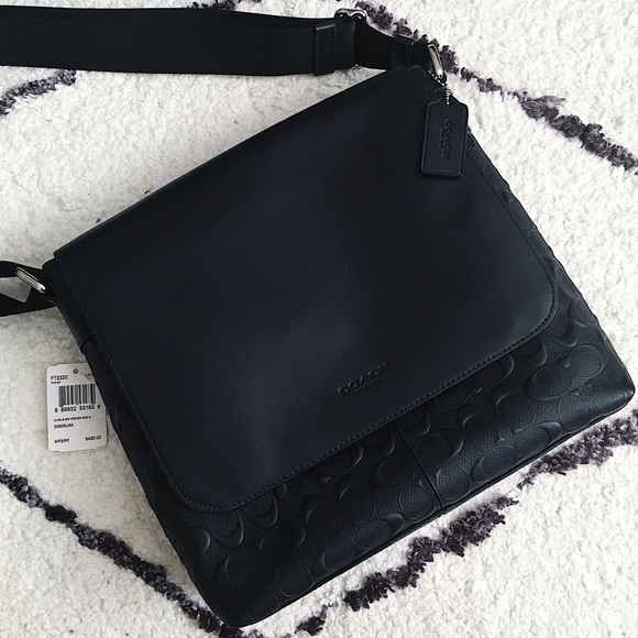 NWT Authentic Coach Men’s Leather Bag - Picture 6 of 10